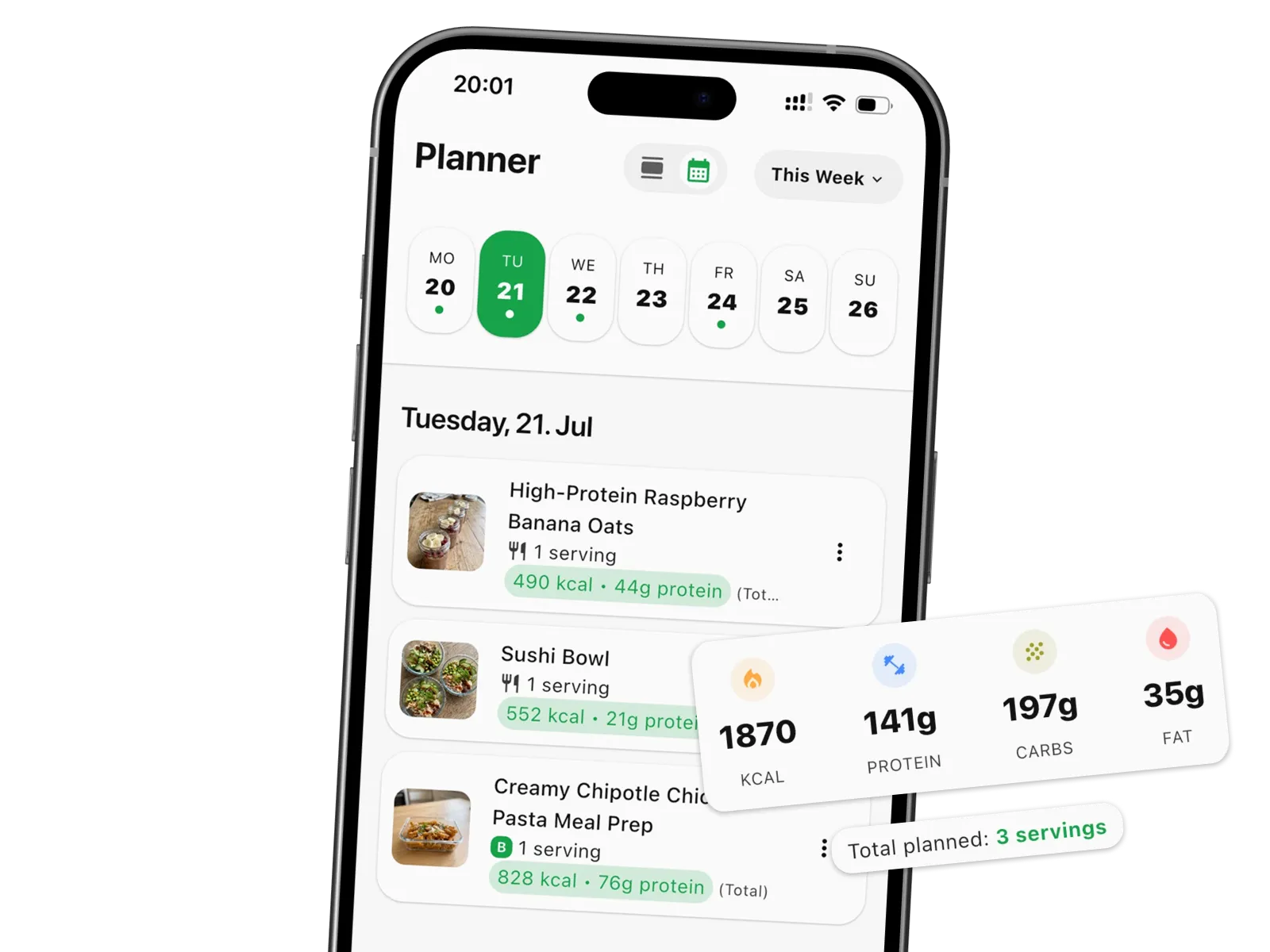 Placeholder for weekly planner feature screenshot