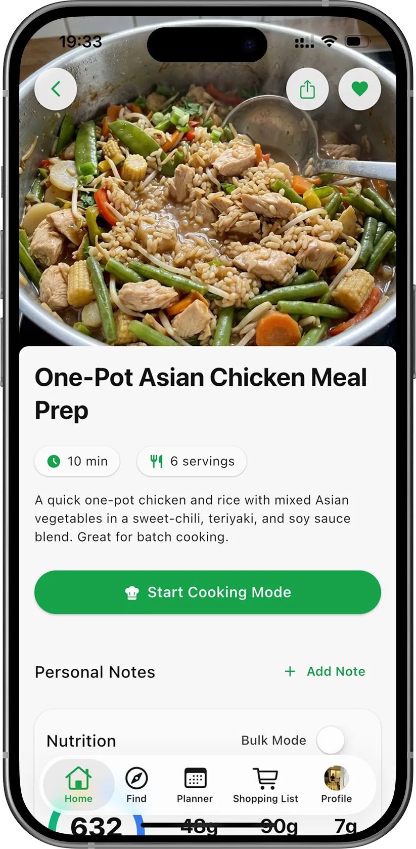 PrepYourWeek app screen highlighting fast weekly planning actions